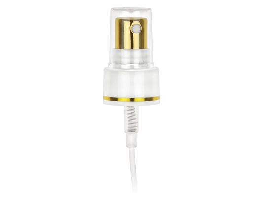 18mm 1.4cc / T Perfume Mist Sprayer ، موزع مضخة مستحضرات التجميل ، إغلاق ذهبي وفضي